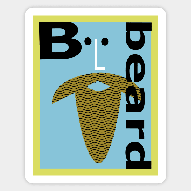 B is for Beard Sticker by krisevansart